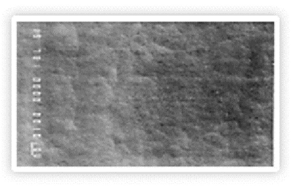電解銅箔例　M面　Rz 1.5μm(SRM)のイメージ