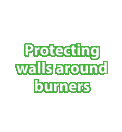 Protecting walls around burners