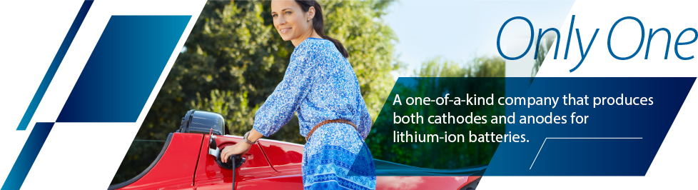 Only One—A one-of-a-kind company that produces both cathodes and anodes for lithium-ion batteries.