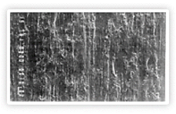 Image of Example Electrolytic copper foil  S surface　Rz 1.8 μm (SRM)