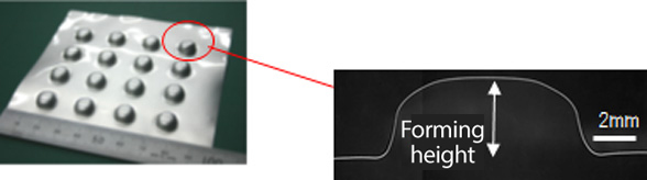 Fig. Highly Malleable Al/Al Packaging Material Aluminum Foil, Forming Test